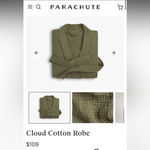 Parachute Cloud Cotton Robe in Surplus Green